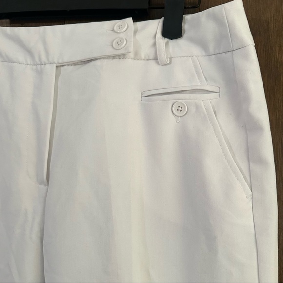dressbarn White Wide Leg Pants Coastal Office Business Casual Vacation Sz 4 - Picture 5 of 9